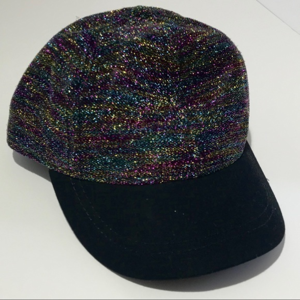 Black Colorful Metallic Baseball‎ Cap OS snap back
